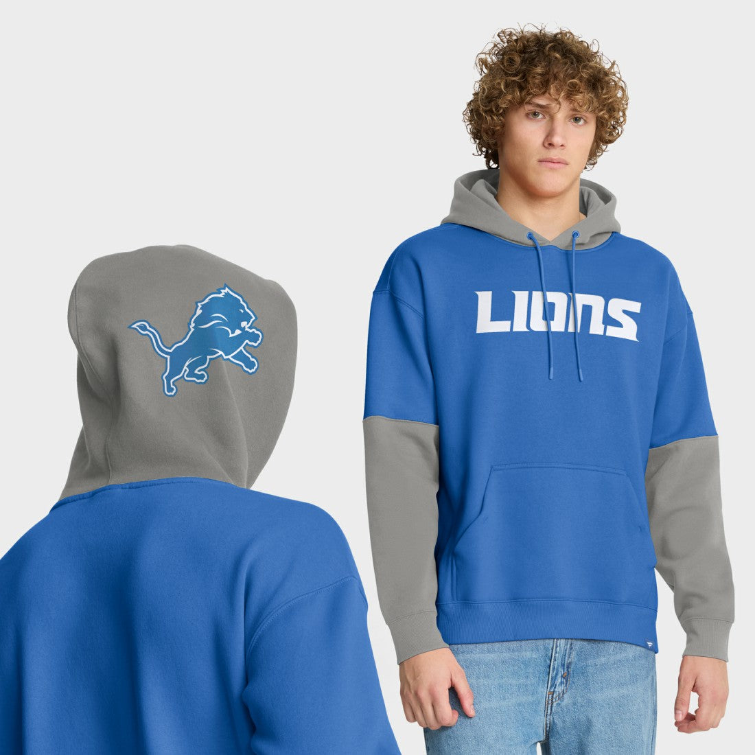 Detroit Lions Helmet Pullover Hoodie - Blue - Fanatics