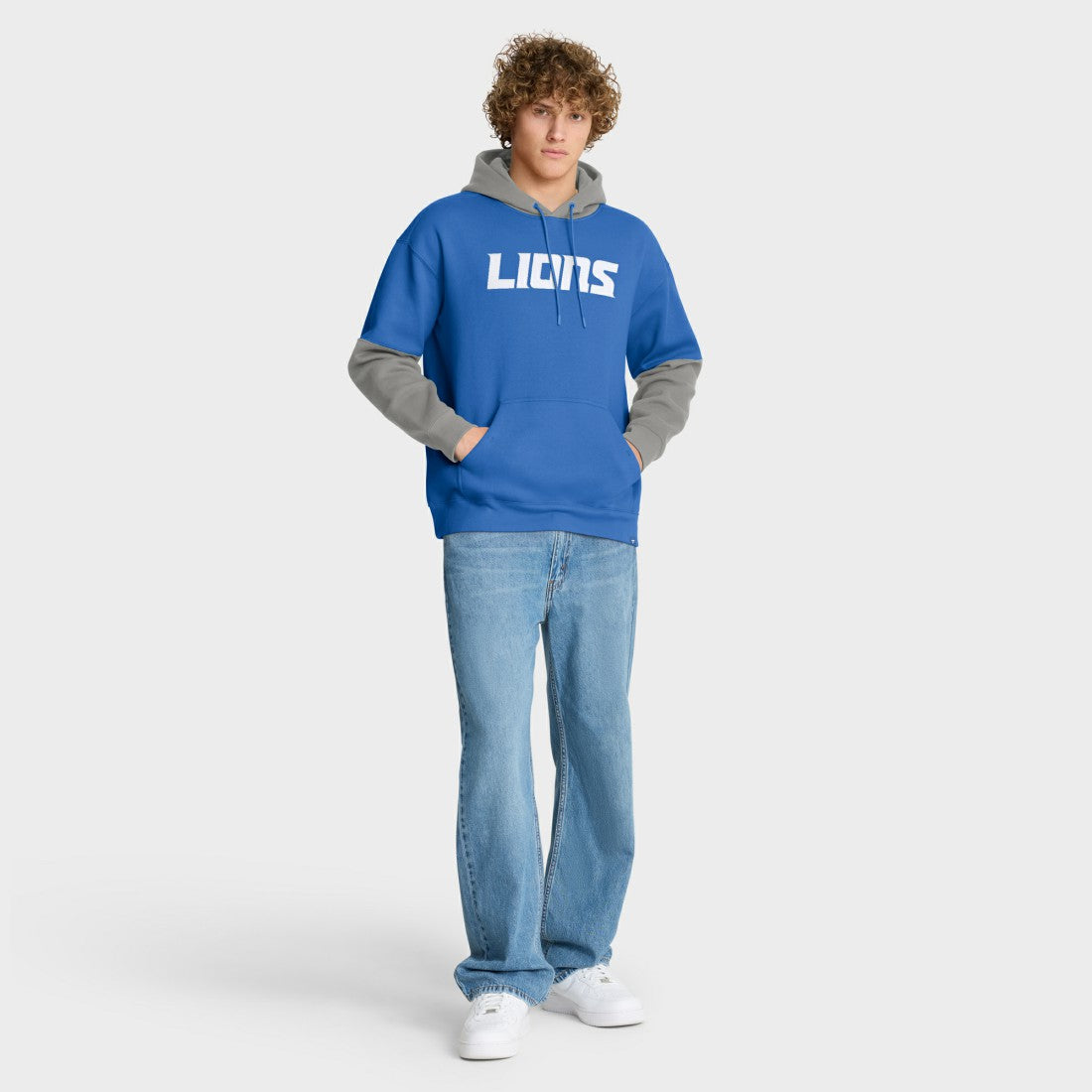 Detroit Lions Helmet Pullover Hoodie - Blue - Fanatics
