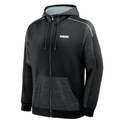 Las Vegas Raiders Checkdown Pass Full-Zip Hoodie - Black - Fanatics