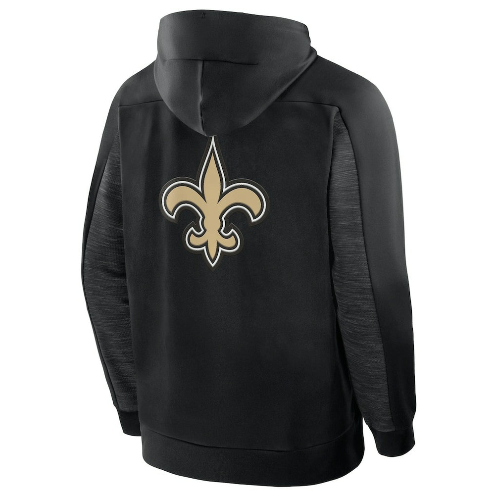 New Orleans Saints Checkdown Pass Full-Zip Hoodie - Black - Fanatics