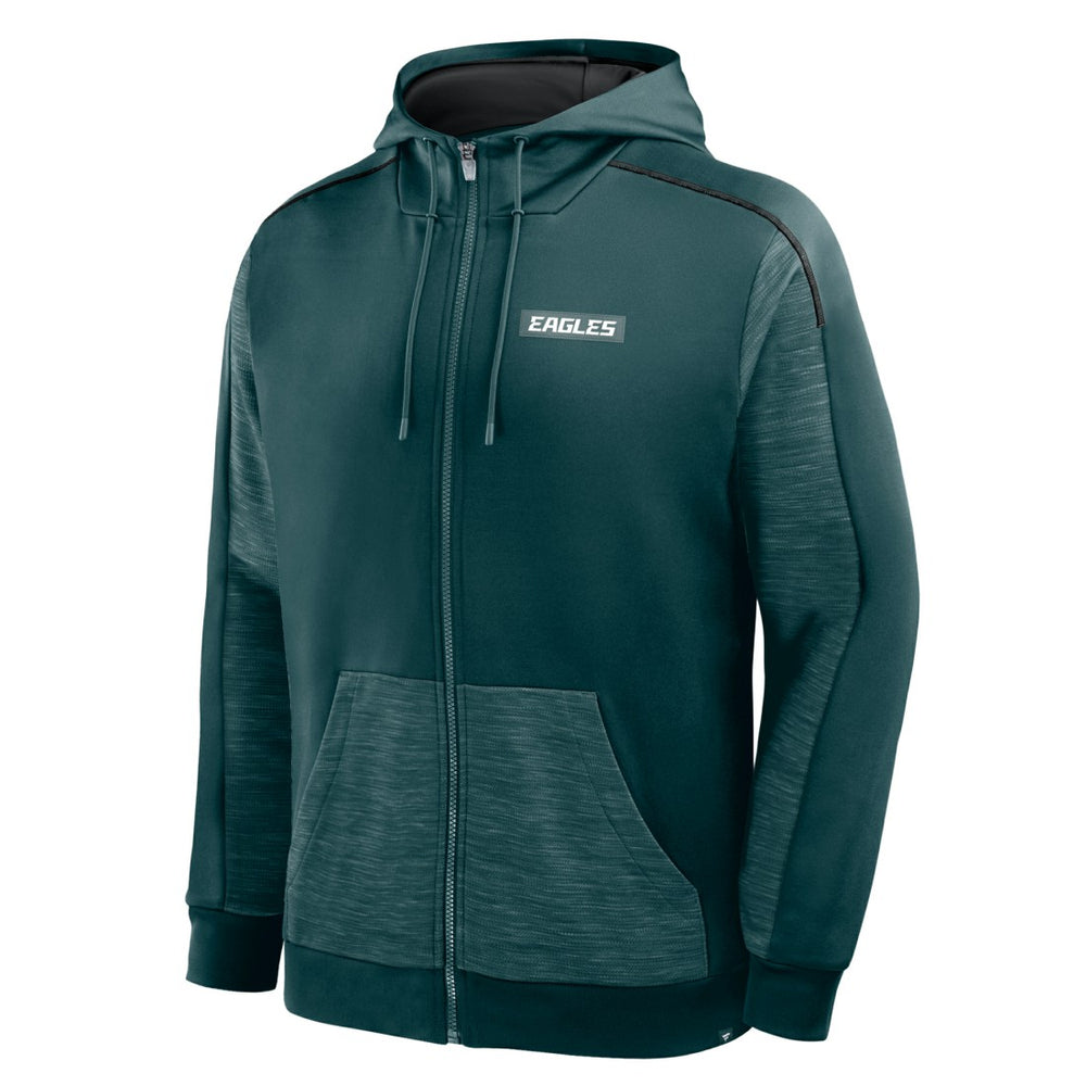 Philadelphia Eagles Checkdown Pass Full-Zip Hoodie - Midnight Green - Fanatics