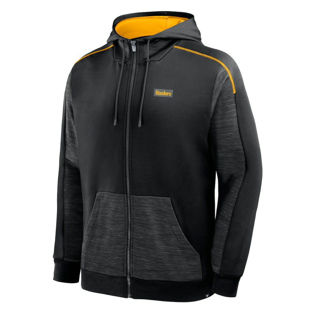 Pittsburgh Steelers Checkdown Pass Full-Zip Hoodie - Black - Fanatics