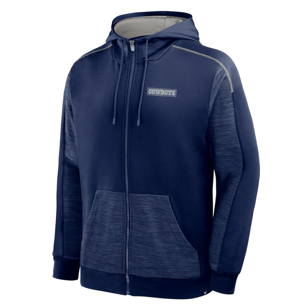 Dallas Cowboys Checkdown Pass Full-Zip Hoodie - Navy - Fanatics