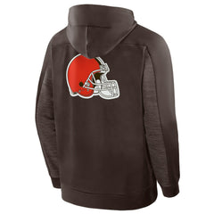 Cleveland Browns Checkdown Pass Full-Zip Hoodie - Brown - Fanatics