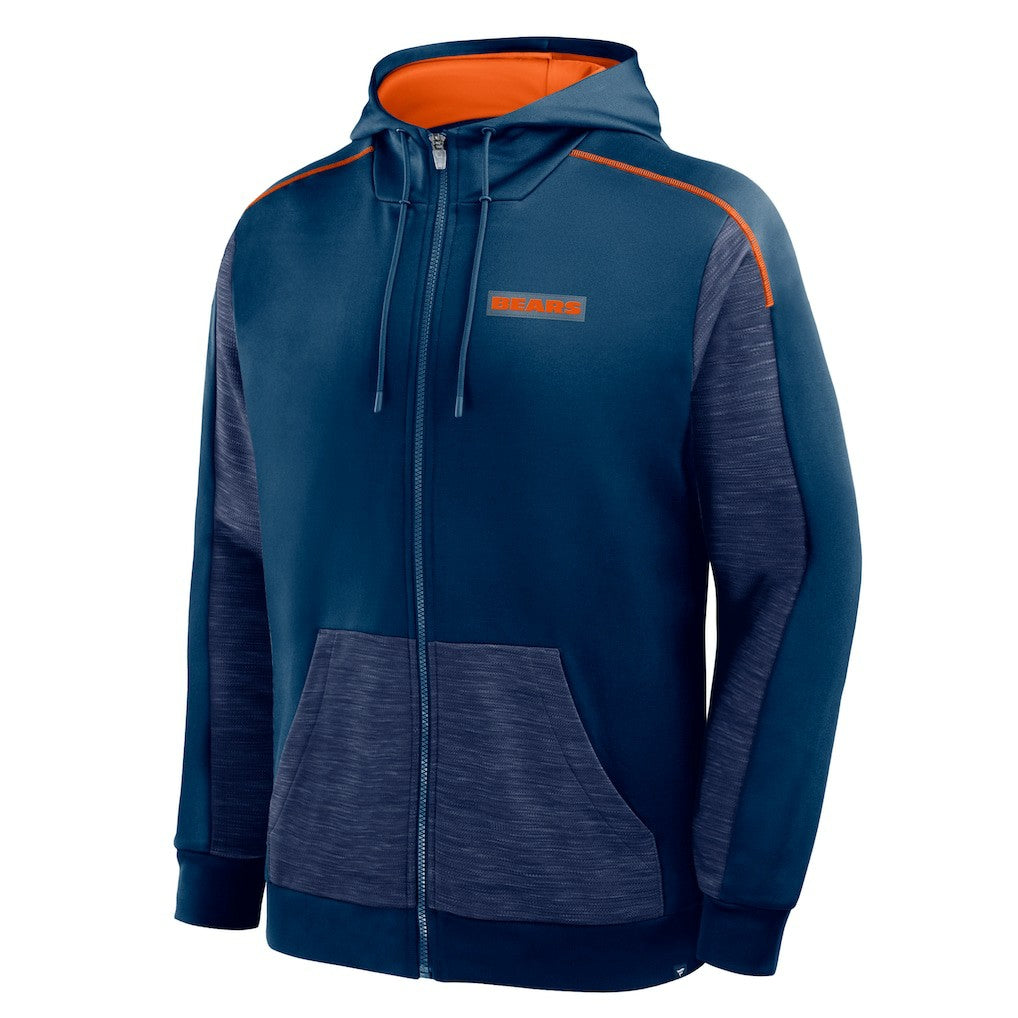 Chicago Bears Checkdown Pass Full-Zip Hoodie - Navy - Fanatics