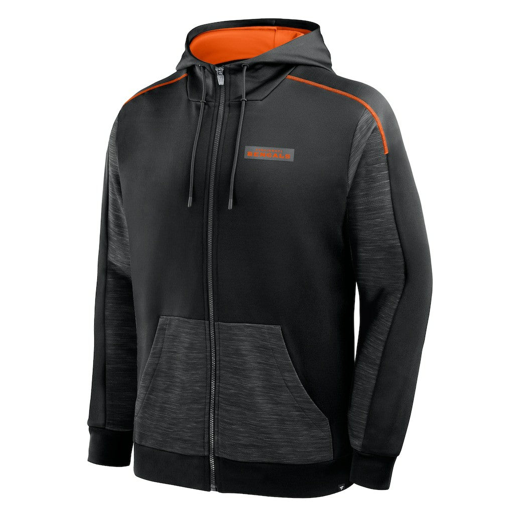 Cincinnati Bengals Checkdown Pass Full-Zip Hoodie - Black - Fanatics