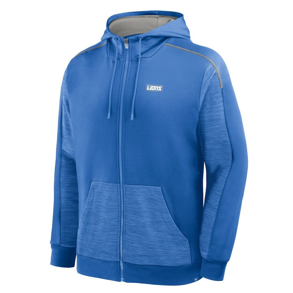Detroit Lions Checkdown Pass Full-Zip Hoodie - Blue - Fanatics