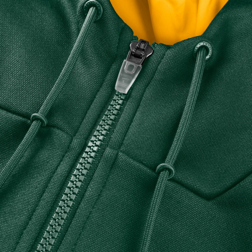 Green Bay Packers Checkdown Pass Full-Zip Hoodie - Green - Fanatics