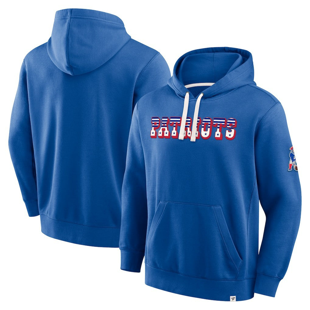New England Patriots New Horizons Heritage Pullover Hoodie - Royal - Fanatics