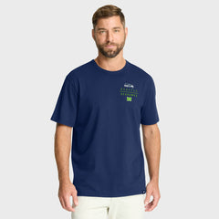 Seattle Seahawks Passing Pocket Legacy T-Shirt - College Navy - Fanatics