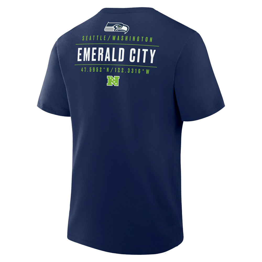 Seattle Seahawks Passing Pocket Legacy T-Shirt - College Navy - Fanatics