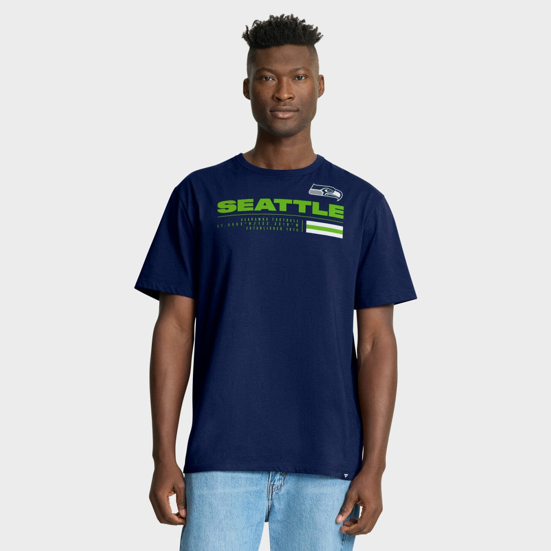 Seattle Seahawks Chop Block Legacy T-Shirt - College Navy - Fanatics