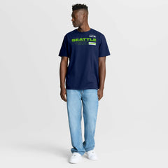 Seattle Seahawks Chop Block Legacy T-Shirt - College Navy - Fanatics