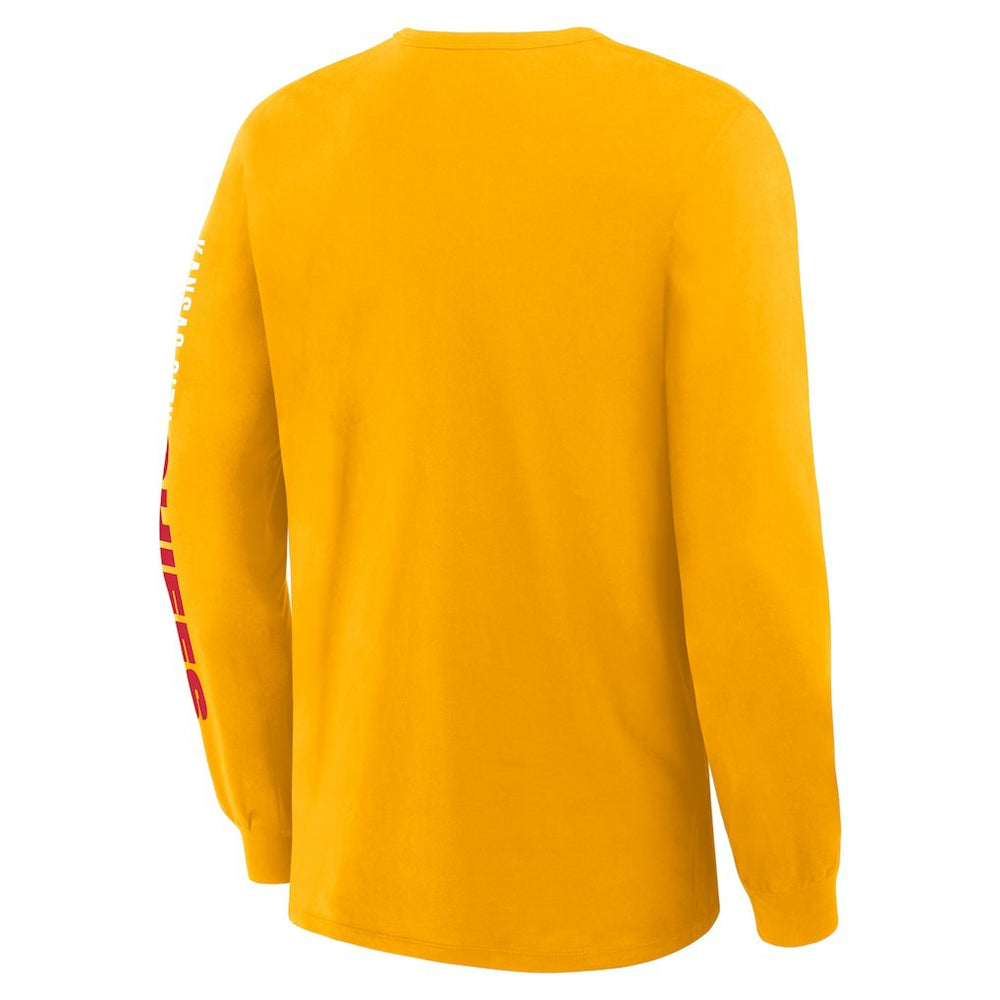 Kansas City Chiefs Clock Management Legacy Long Sleeve T-Shirt - Gold - Fanatics