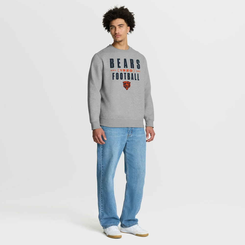 Chicago Bears Powerful Throw Legacy Pullover Sweatshirt - Heather Gray - Fanatics