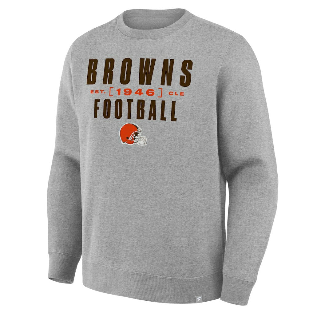 Cleveland Browns Powerful Throw Legacy Pullover Sweatshirt - Heather Gray - Fanatics