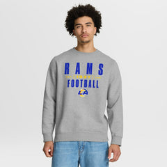 Los Angeles Rams Powerful Throw Legacy Pullover Sweatshirt - Heather Gray - Fanatics