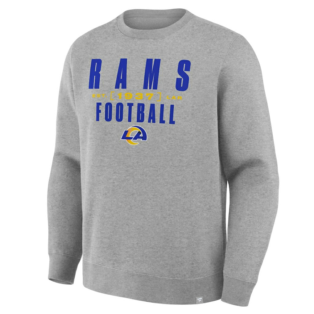 Los Angeles Rams Powerful Throw Legacy Pullover Sweatshirt - Heather Gray - Fanatics