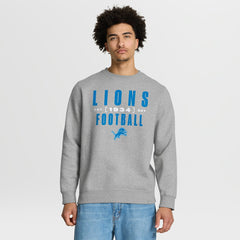 Detroit Lions Powerful Throw Legacy Pullover Sweatshirt - Heather Gray - Fanatics