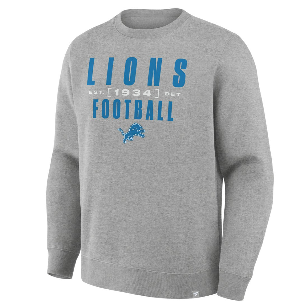 Detroit Lions Powerful Throw Legacy Pullover Sweatshirt - Heather Gray - Fanatics