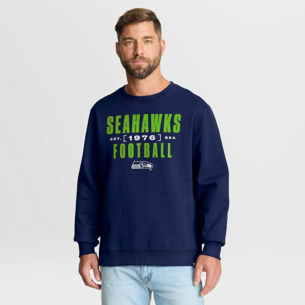 Seattle Seahawks Powerful Throw Legacy Pullover Sweatshirt - College Navy - Fanatics