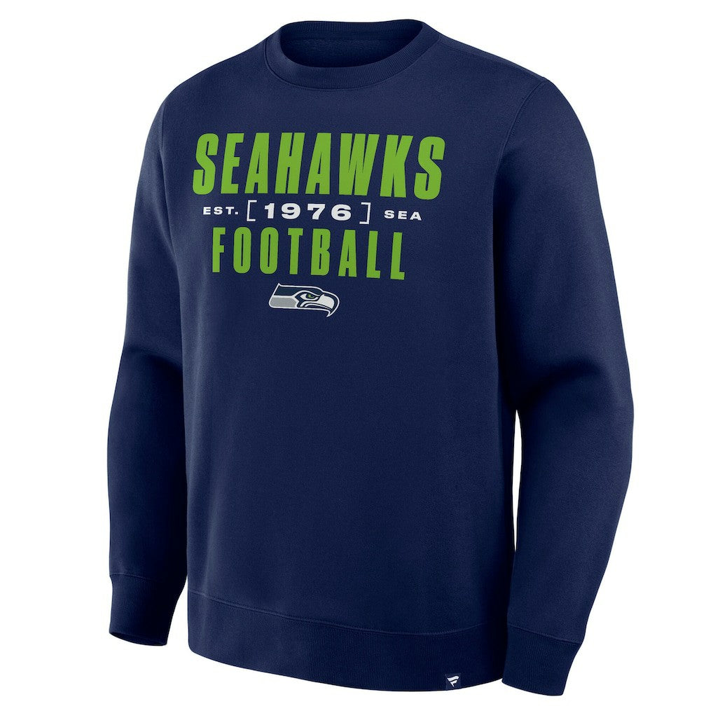 Seattle Seahawks Powerful Throw Legacy Pullover Sweatshirt - College Navy - Fanatics