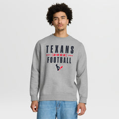 Houston Texans Powerful Throw Legacy Pullover Sweatshirt - Heather Gray - Fanatics