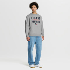 Houston Texans Powerful Throw Legacy Pullover Sweatshirt - Heather Gray - Fanatics
