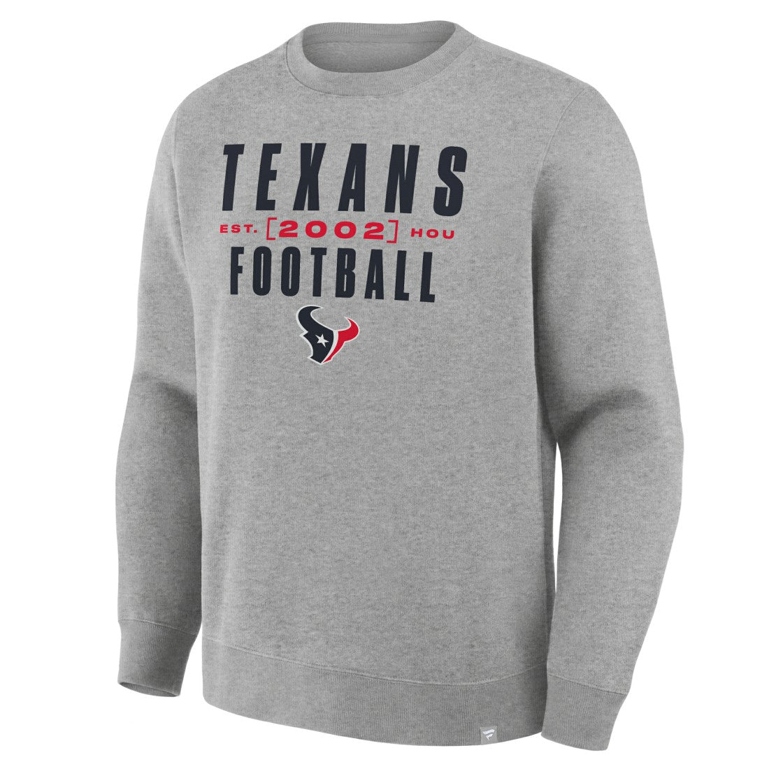 Houston Texans Powerful Throw Legacy Pullover Sweatshirt - Heather Gray - Fanatics