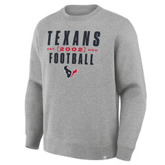 Houston Texans Powerful Throw Legacy Pullover Sweatshirt - Heather Gray - Fanatics