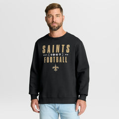New Orleans Saints Powerful Throw Legacy Pullover Sweatshirt - Black - Fanatics