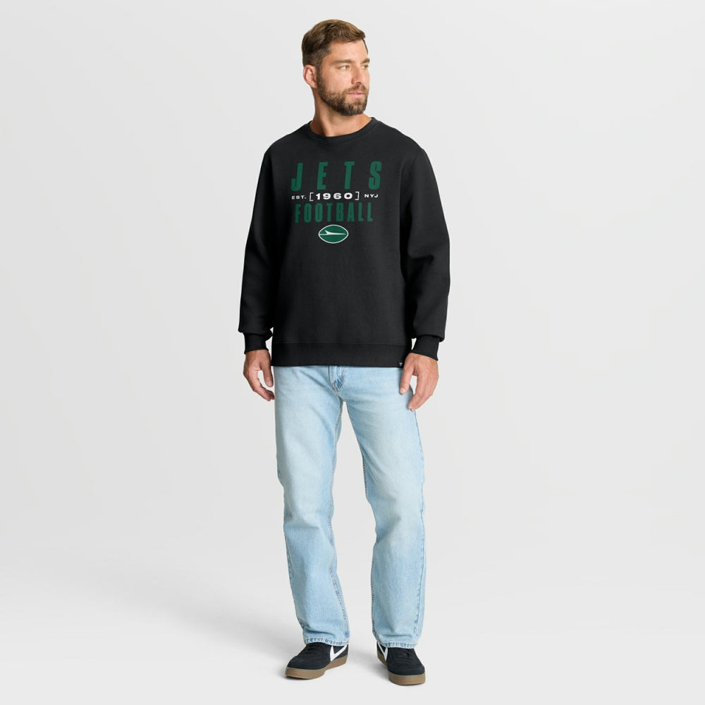 New York Jets Powerful Throw Legacy Pullover Sweatshirt - Black - Fanatics