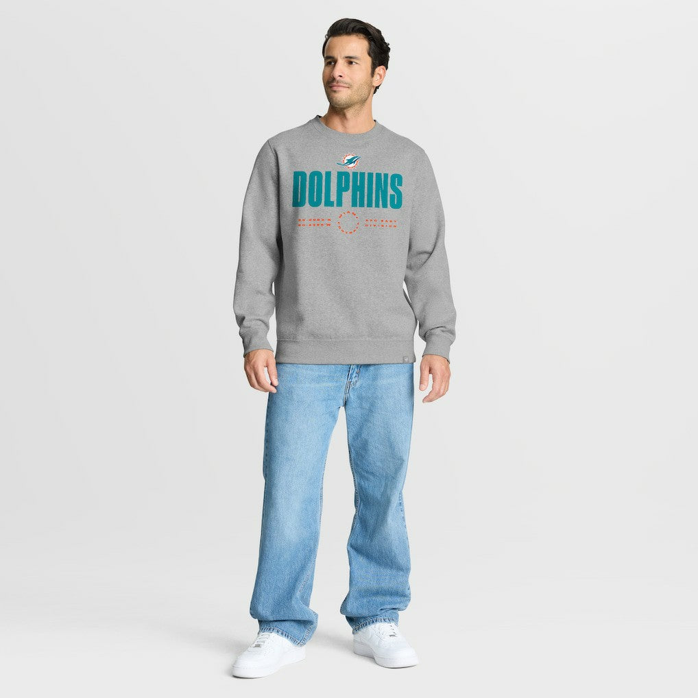 Miami Dolphins Direct Handoff Legacy Pullover Sweatshirt - Heather Gray - Fanatics