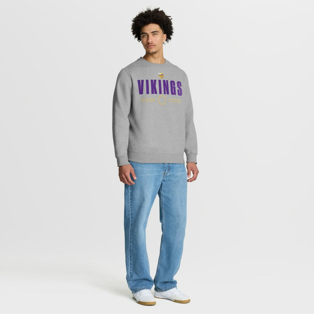 Minnesota Vikings Direct Handoff Legacy Pullover Sweatshirt - Heather Gray - Fanatics