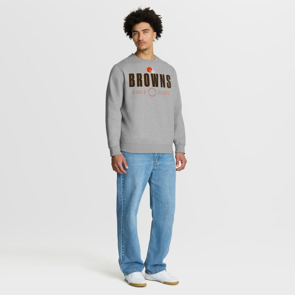 Cleveland Browns Direct Handoff Legacy Pullover Sweatshirt - Heather Gray - Fanatics