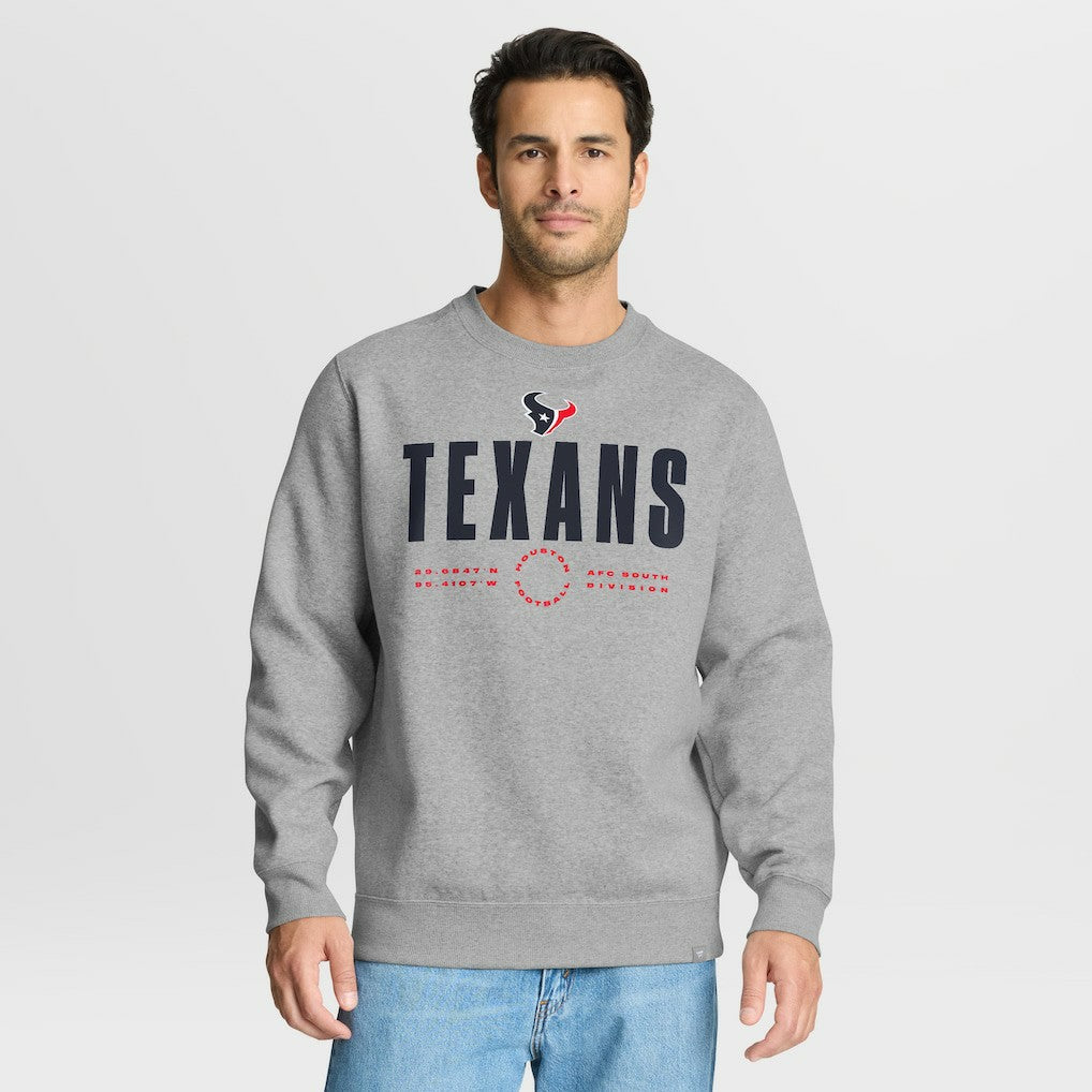Houston Texans Direct Handoff Legacy Pullover Sweatshirt - Heather Gray - Fanatics
