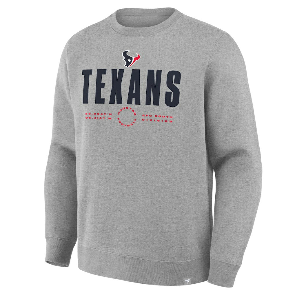 Houston Texans Direct Handoff Legacy Pullover Sweatshirt - Heather Gray - Fanatics