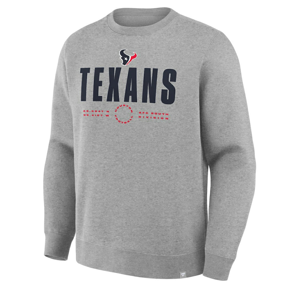 Houston Texans Direct Handoff Legacy Pullover Sweatshirt - Heather Gray - Fanatics