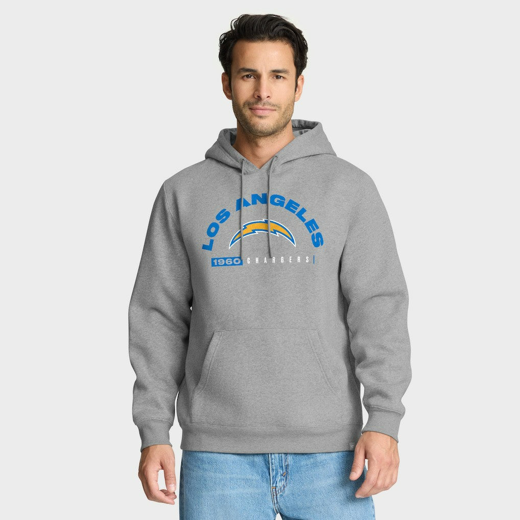 Los Angeles Chargers Delay of Game Legacy Pullover Hoodie - Heather Gray - Fanatics