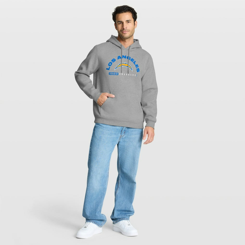 Los Angeles Chargers Delay of Game Legacy Pullover Hoodie - Heather Gray - Fanatics