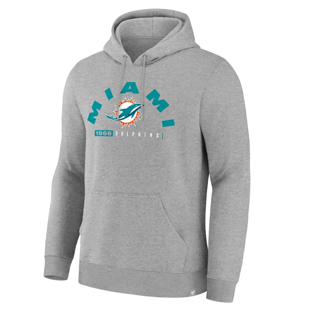 Miami Dolphins Delay of Game Legacy Pullover Hoodie - Heather Gray - Fanatics