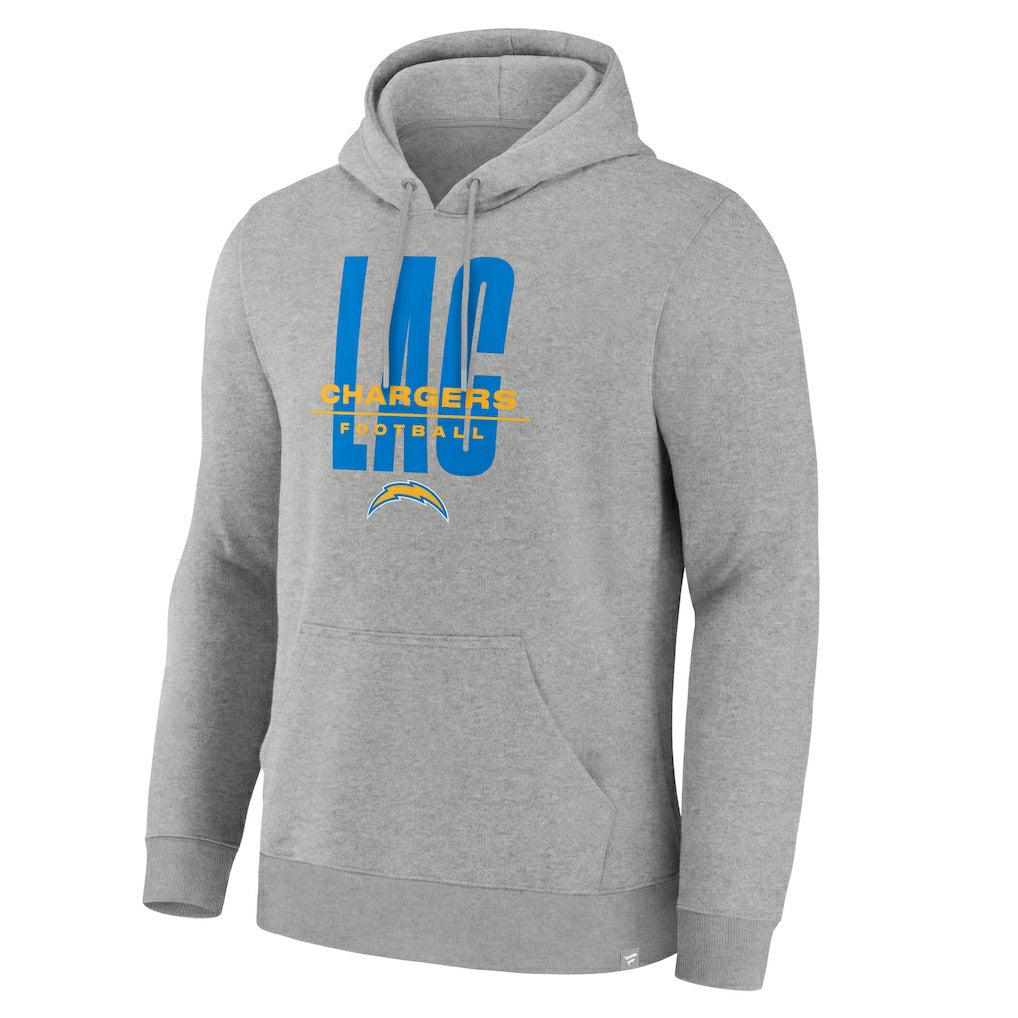 Los Angeles Chargers Right Tackle Legacy Pullover Hoodie - Heather Gray - Fanatics