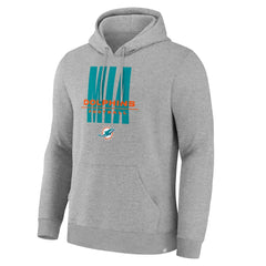 Miami Dolphins Right Tackle Legacy Pullover Hoodie - Heather Gray - Fanatics