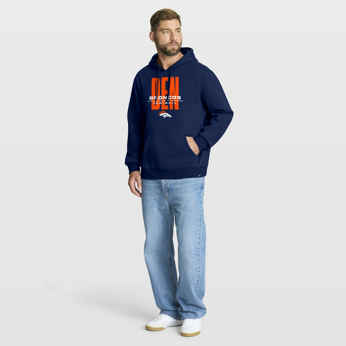 Denver Broncos Right Tackle Legacy Pullover Hoodie - Navy - Fanatics