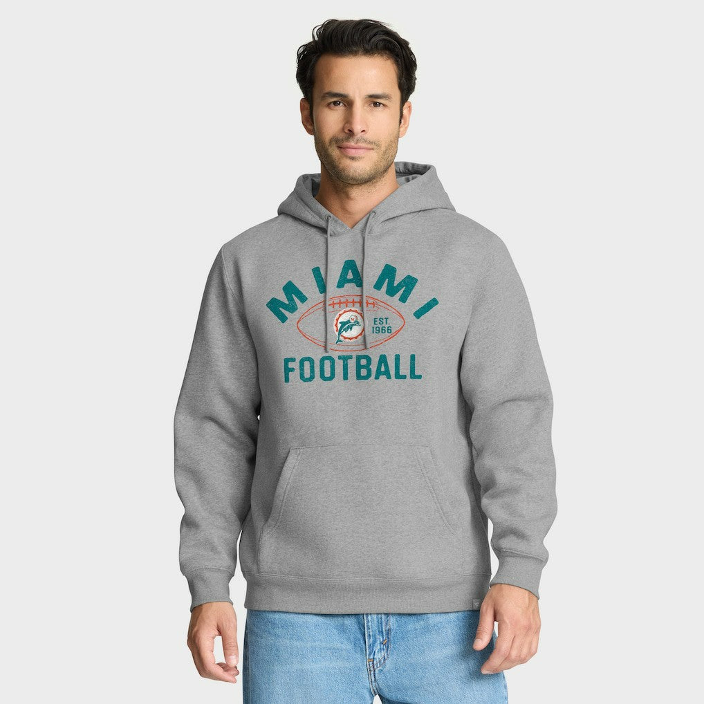 Miami Dolphins Fumblerooski Legacy Pullover Hoodie - Heather Gray - Fanatics