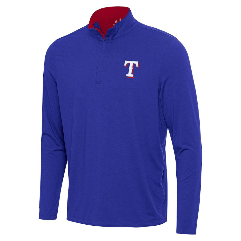 Texas Rangers Antigua Content Quarter-Zip Top Discount