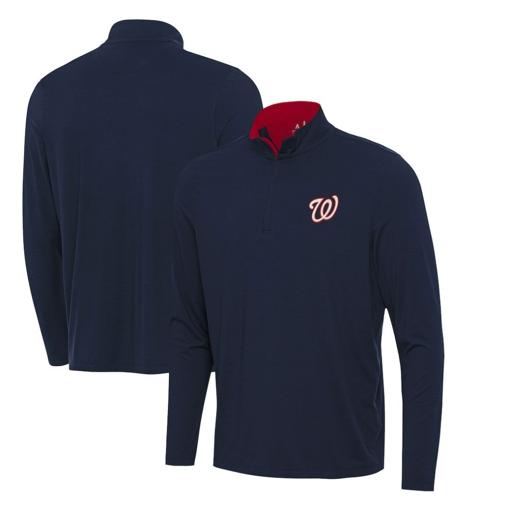 Washington Nationals Antigua Content Quarter-Zip Top for sale