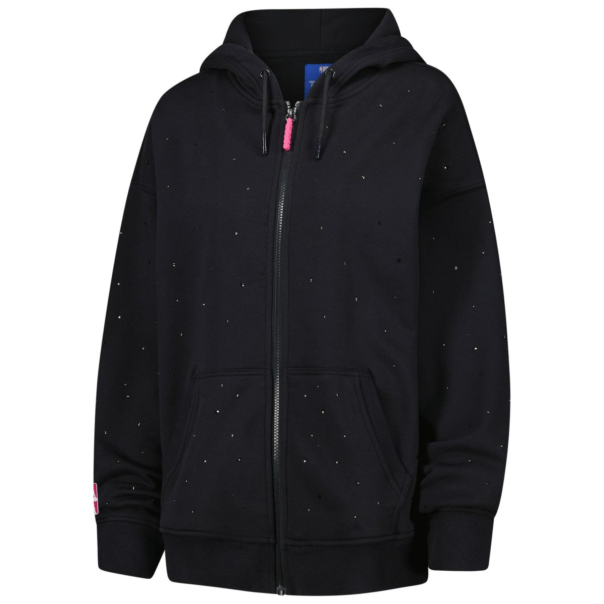 New Orleans Pelicans Terez Women's Oversized Allover Gemstone Full-Zip Hoodie Black
