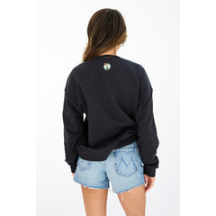 Boston Celtics Terez Women's Gemstone Logo Pullover Sweatshirt Black
