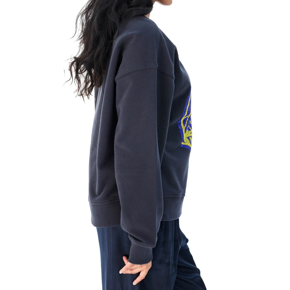Golden State Warriors Terez Women's Gemstone Logo Pullover Sweatshirt Black